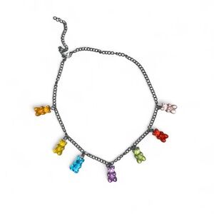 Colorful Gummy Bear Charm Necklace